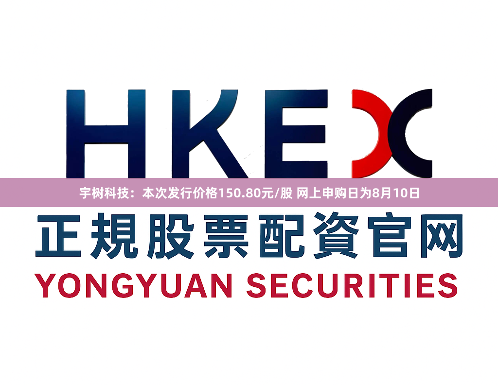 宇树科技：本次发行价格150.80元/股 网上申购日为8月10日
