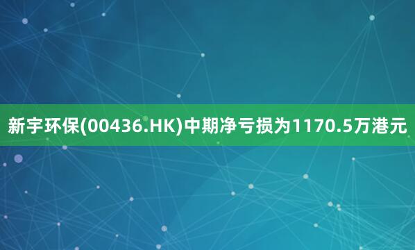 新宇环保(00436.HK)中期净亏损为1170.5万港元