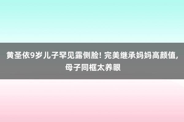 黄圣依9岁儿子罕见露侧脸! 完美继承妈妈高颜值, 母子同框太养眼