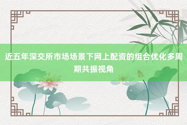 近五年深交所市场场景下网上配资的组合优化多周期共振视角
