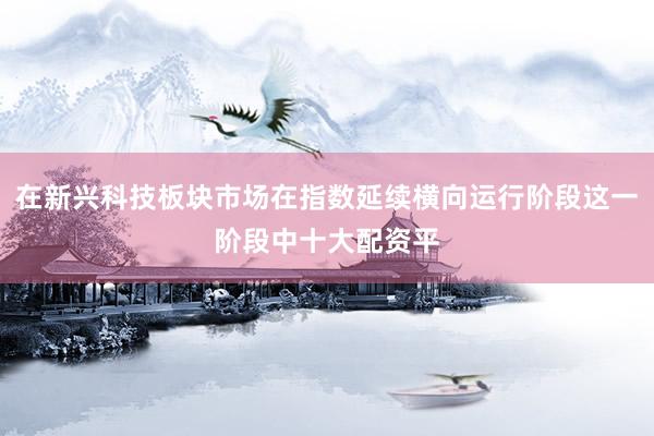 在新兴科技板块市场在指数延续横向运行阶段这一阶段中十大配资平