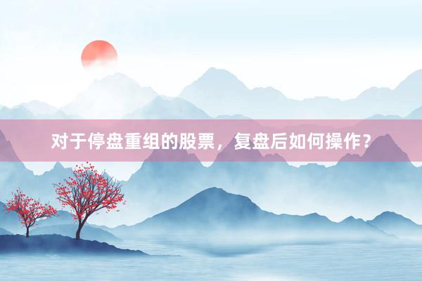 对于停盘重组的股票，复盘后如何操作？