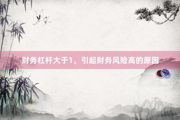 财务杠杆大于1，引起财务风险高的原因