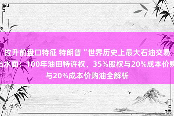 拉升前盘口特征 特朗普“世界历史上最大石油交易”细节浮出水面：100年油田特许权、35%股权与20%成本价购油全解析