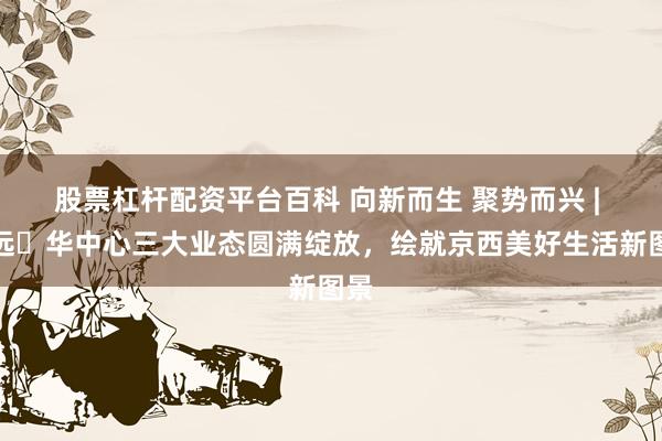 股票杠杆配资平台百科 向新而生 聚势而兴 | 华远・华中心三大业态圆满绽放，绘就京西美好生活新图景
